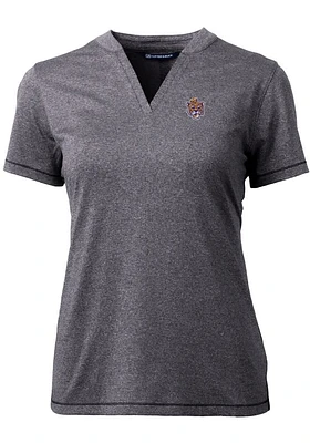 Cutter and Buck LSU Tigers Womens Grey Vault Forge Short Sleeve T-Shirt