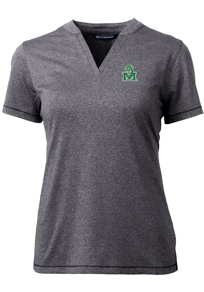 Cutter and Buck Marshall Thundering Herd Womens Grey Vault Forge Short Sleeve T-Shirt