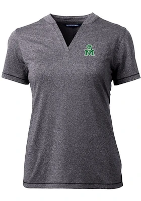 Cutter and Buck Marshall Thundering Herd Womens Grey Vault Forge Short Sleeve T-Shirt