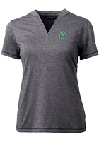 Cutter and Buck Marshall Thundering Herd Womens Grey Vault Forge Short Sleeve T-Shirt