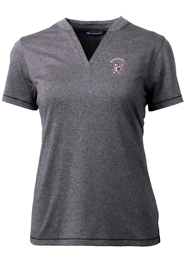 Cutter and Buck Mississippi State Bulldogs Womens Grey Vault Forge Short Sleeve T-Shirt