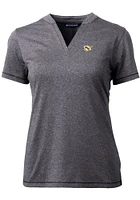 Cutter and Buck West Virginia Mountaineers Womens Forge Blade Short Sleeve T-Shirt