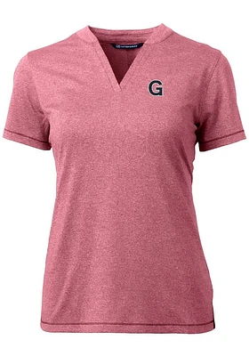 Cutter and Buck Gonzaga Bulldogs Womens Red Forge Blade Short Sleeve T-Shirt
