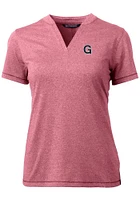Cutter and Buck Gonzaga Bulldogs Womens Red Forge Blade Short Sleeve T-Shirt