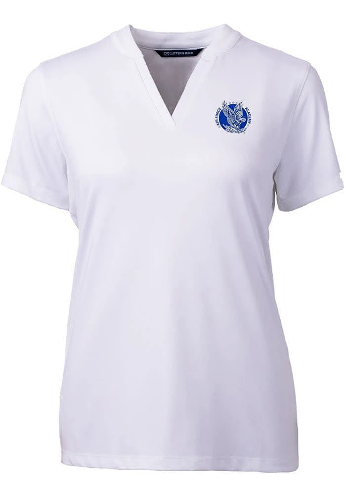 Cutter and Buck Air Force Falcons Womens White Forge Blade Short Sleeve T-Shirt