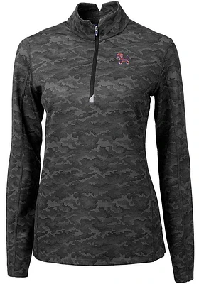 Cutter and Buck Clemson Tigers Womens Traverse Camo Qtr Zip