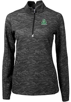 Cutter and Buck Marshall Thundering Herd Womens Black Vault Traverse Camo Qtr Zip