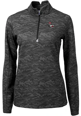 Cutter and Buck NC State Wolfpack Womens Traverse Camo Qtr Zip
