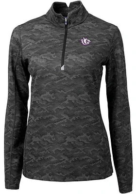 Cutter and Buck TCU Horned Frogs Womens Traverse Camo Qtr Zip
