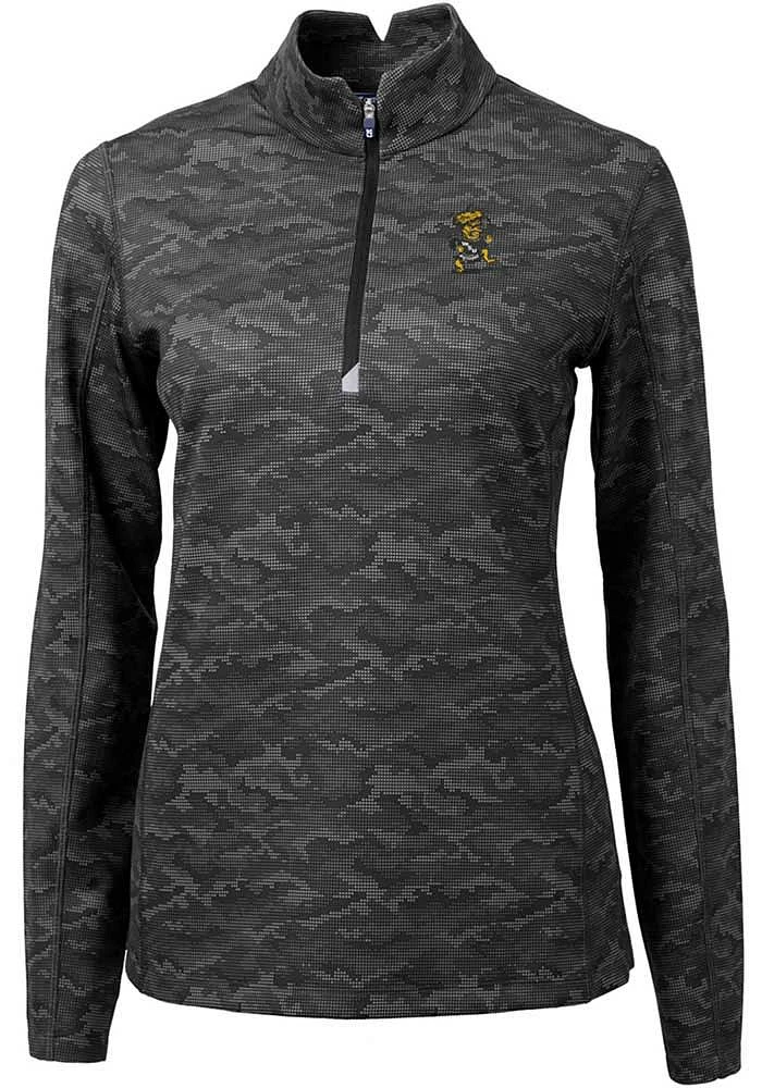 Cutter and Buck Wichita State Shockers Womens Black Traverse Camo Qtr Zip
