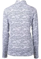 Cutter and Buck Florida Gators Womens Grey Traverse Camo Qtr Zip