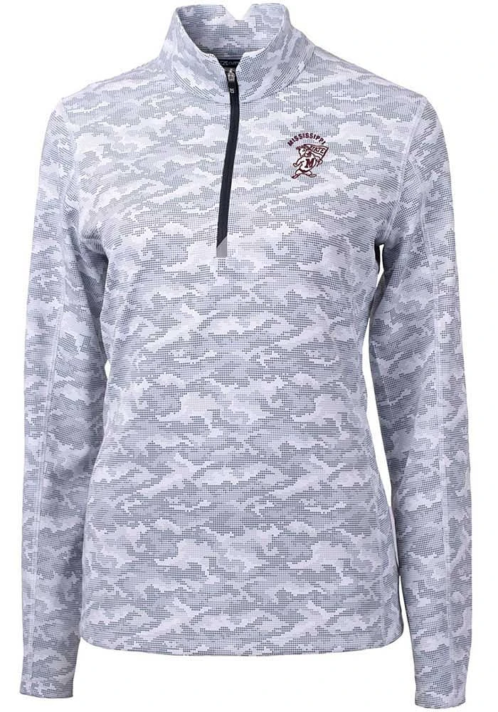 Cutter and Buck Mississippi State Bulldogs Womens Traverse Camo Qtr Zip