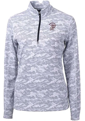 Cutter and Buck Mississippi State Bulldogs Womens Traverse Camo Qtr Zip