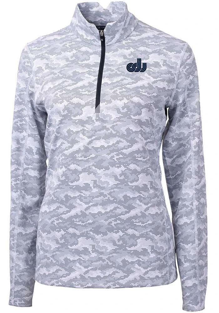 Cutter and Buck Old Dominion Monarchs Womens Grey Traverse Camo Qtr Zip