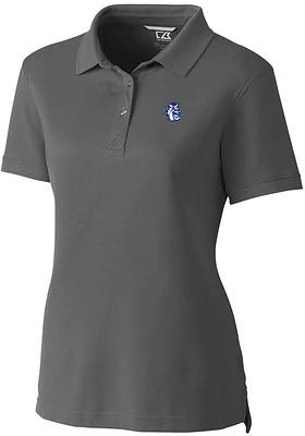 Cutter and Buck Fresno State Bulldogs Womens Vault Advantage Short Sleeve Polo Shirt