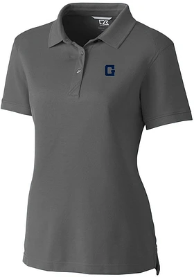 Cutter and Buck Georgetown Hoyas Womens Vault Advantage Short Sleeve Polo Shirt