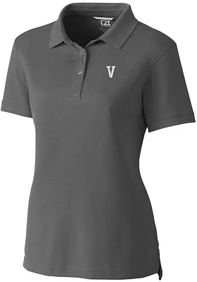 Cutter and Buck Villanova Wildcats Womens Vault Advantage Pique Short Sleeve Polo Shirt