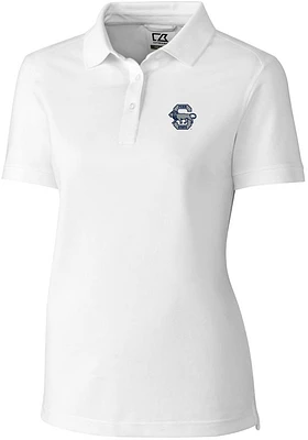 Cutter and Buck Penn State Nittany Lions Womens White Vault Advantage Pique Short Sleeve Polo Shir..