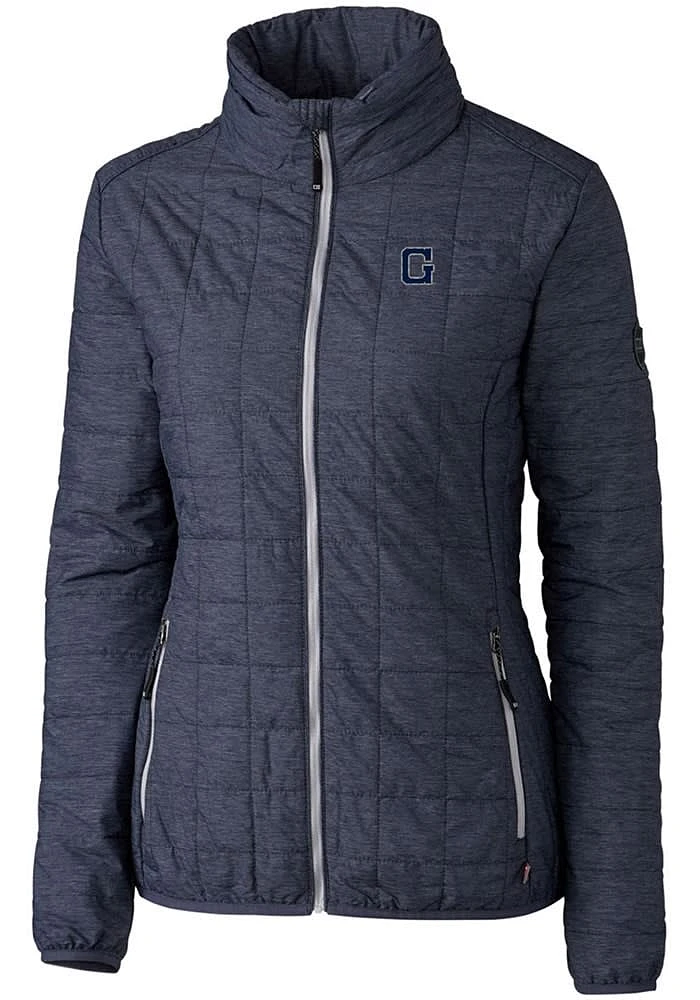 Cutter and Buck Georgetown Hoyas Womens Grey Vault Rainier PrimaLoft Filled Jacket