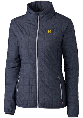 Cutter and Buck Michigan Wolverines Womens Vault Rainier PrimaLoft Puffer Filled Jacket