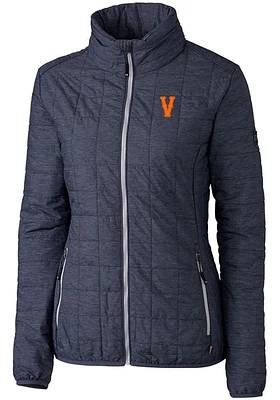 Cutter and Buck Virginia Cavaliers Womens Grey Vault Rainier PrimaLoft Puffer Filled Jacket