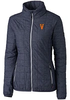 Cutter and Buck Virginia Cavaliers Womens Grey Vault Rainier PrimaLoft Puffer Filled Jacket