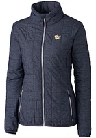 Cutter and Buck West Virginia Mountaineers Womens Grey Rainier PrimaLoft Puffer Filled Jacket