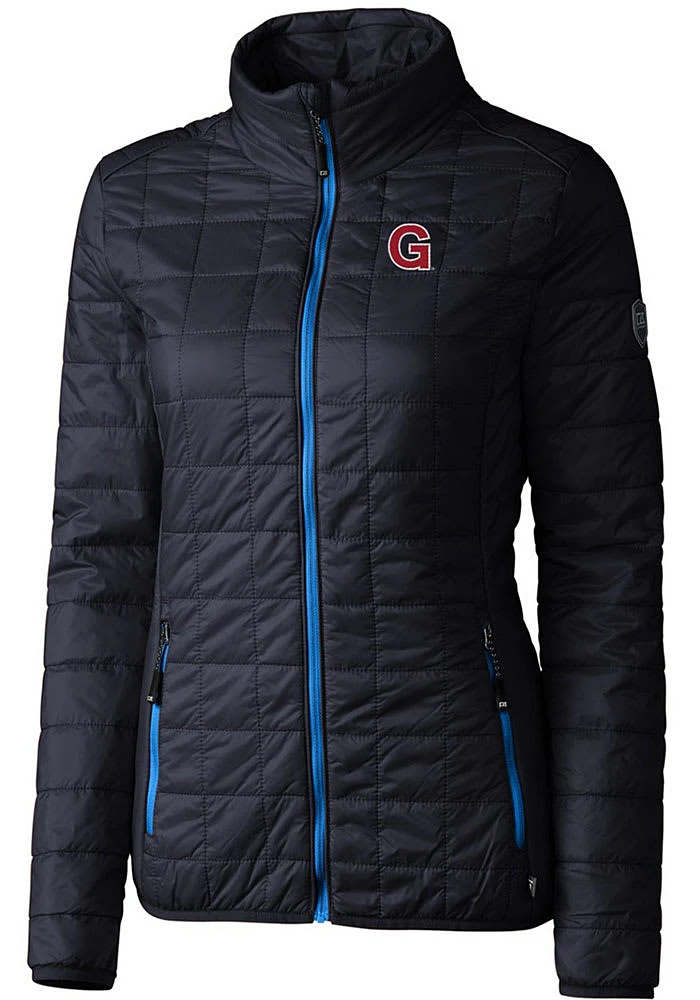 Cutter and Buck Gonzaga Bulldogs Womens Navy Blue Vault Rainier PrimaLoft Filled Jacket