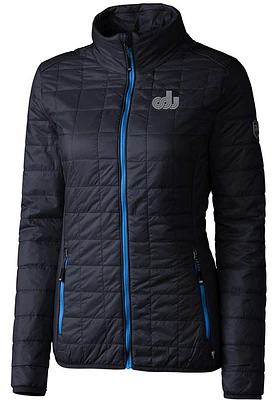 Cutter and Buck Old Dominion Monarchs Womens Navy Blue Rainier PrimaLoft Puffer Filled Jacket