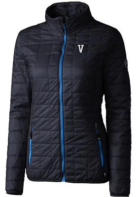 Cutter and Buck Villanova Wildcats Womens Navy Blue Vault Rainier PrimaLoft Puffer Filled Jacket