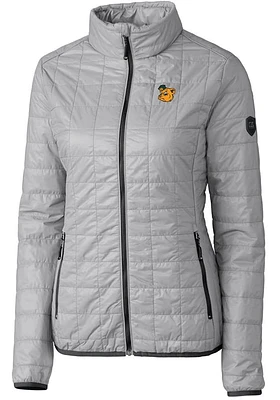 Cutter and Buck Baylor Bears Womens Grey Vault Rainier PrimaLoft Filled Jacket