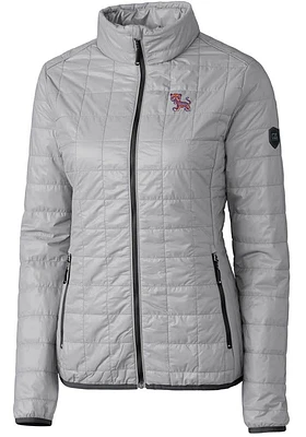 Cutter and Buck Clemson Tigers Womens Grey Rainier PrimaLoft Puffer Filled Jacket
