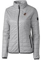 Cutter and Buck Florida Gators Womens Grey Vault Rainier PrimaLoft Puffer Filled Jacket