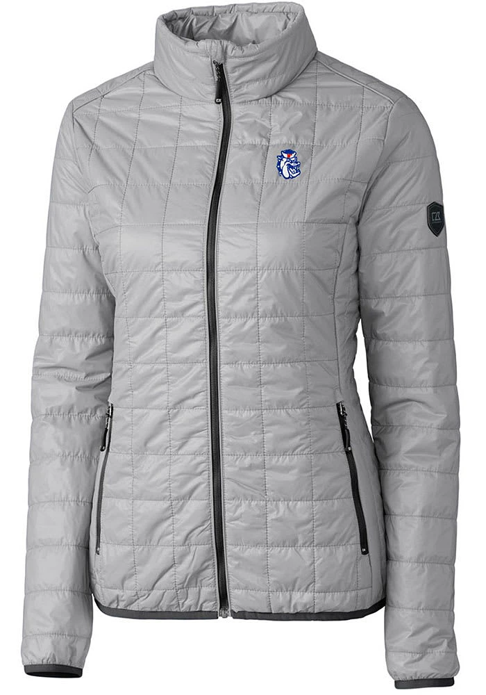 Cutter and Buck Fresno State Bulldogs Womens Grey Vault Rainier PrimaLoft Filled Jacket
