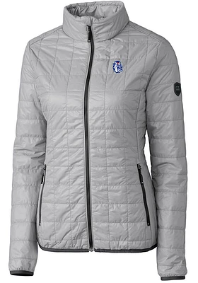 Cutter and Buck Fresno State Bulldogs Womens Grey Vault Rainier PrimaLoft Filled Jacket