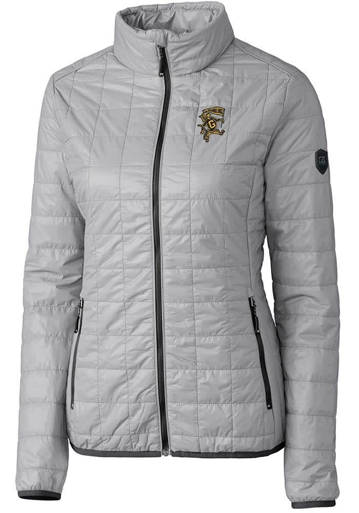 Cutter and Buck Grambling State Tigers Womens Grey Rainier PrimaLoft Puffer Filled Jacket