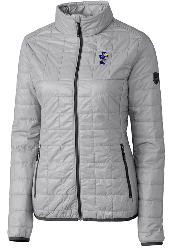 Cutter and Buck Kansas Jayhawks Womens Vault Rainier PrimaLoft Puffer Filled Jacket