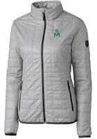 Cutter and Buck Marshall Thundering Herd Womens Grey Rainier PrimaLoft Puffer Filled Jacket