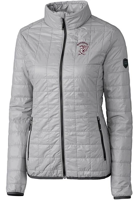 Cutter and Buck Mississippi State Bulldogs Womens Grey Vault Rainier PrimaLoft Filled Jacket