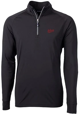 Cutter and Buck Indiana Hoosiers Mens Adapt Stretch Long Sleeve Qtr Zip Pullover