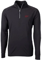 Cutter and Buck Indiana Hoosiers Mens Adapt Stretch Long Sleeve Qtr Zip Pullover