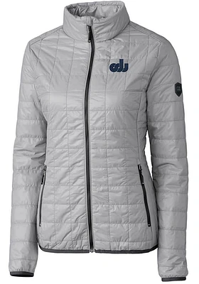 Cutter and Buck Old Dominion Monarchs Womens Grey Rainier PrimaLoft Puffer Filled Jacket
