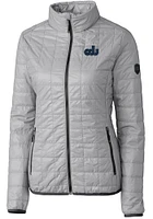 Cutter and Buck Old Dominion Monarchs Womens Grey Rainier PrimaLoft Puffer Filled Jacket