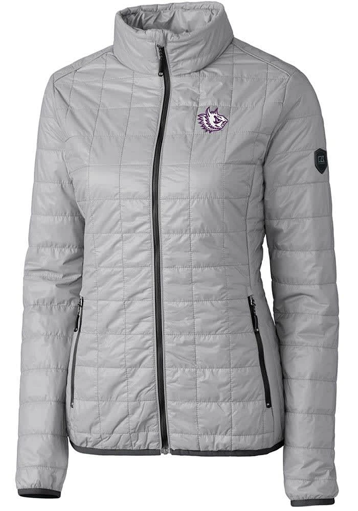 Cutter and Buck TCU Horned Frogs Womens Grey Rainier PrimaLoft Puffer Filled Jacket