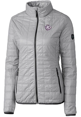 Cutter and Buck TCU Horned Frogs Womens Grey Rainier PrimaLoft Puffer Filled Jacket