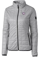 Cutter and Buck TCU Horned Frogs Womens Grey Rainier PrimaLoft Puffer Filled Jacket