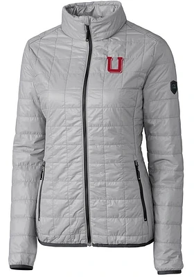 Cutter and Buck Utah Utes Womens Grey Vault Rainier PrimaLoft Puffer Filled Jacket