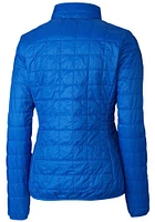 Cutter and Buck Kansas Jayhawks Womens Blue Rainier PrimaLoft Puffer Filled Jacket