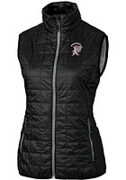 Cutter and Buck Mississippi State Bulldogs Womens Black Rainier PrimaLoft Puffer Vest