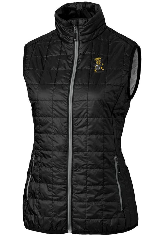 Cutter and Buck Wichita State Shockers Womens Black Vault Rainier PrimaLoft Puffer Vest